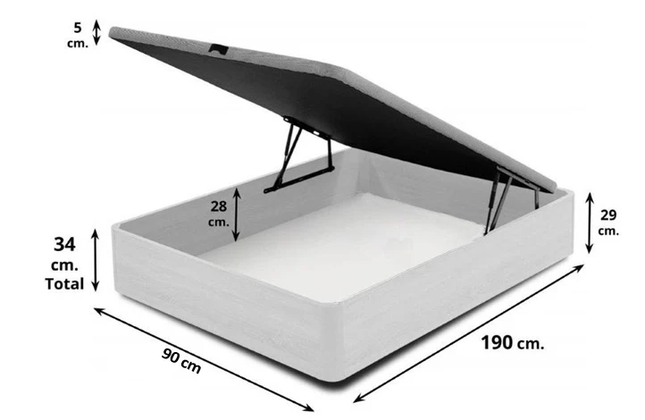 Cama Canape Abatible (90, 105, 135 y 150cm x 190cm) - Image 6