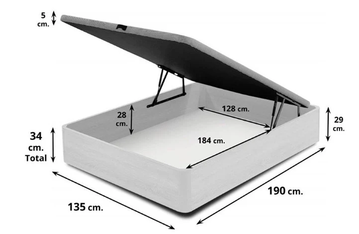 Cama Canape Abatible (90, 105, 135 y 150cm x 190cm) - Image 8